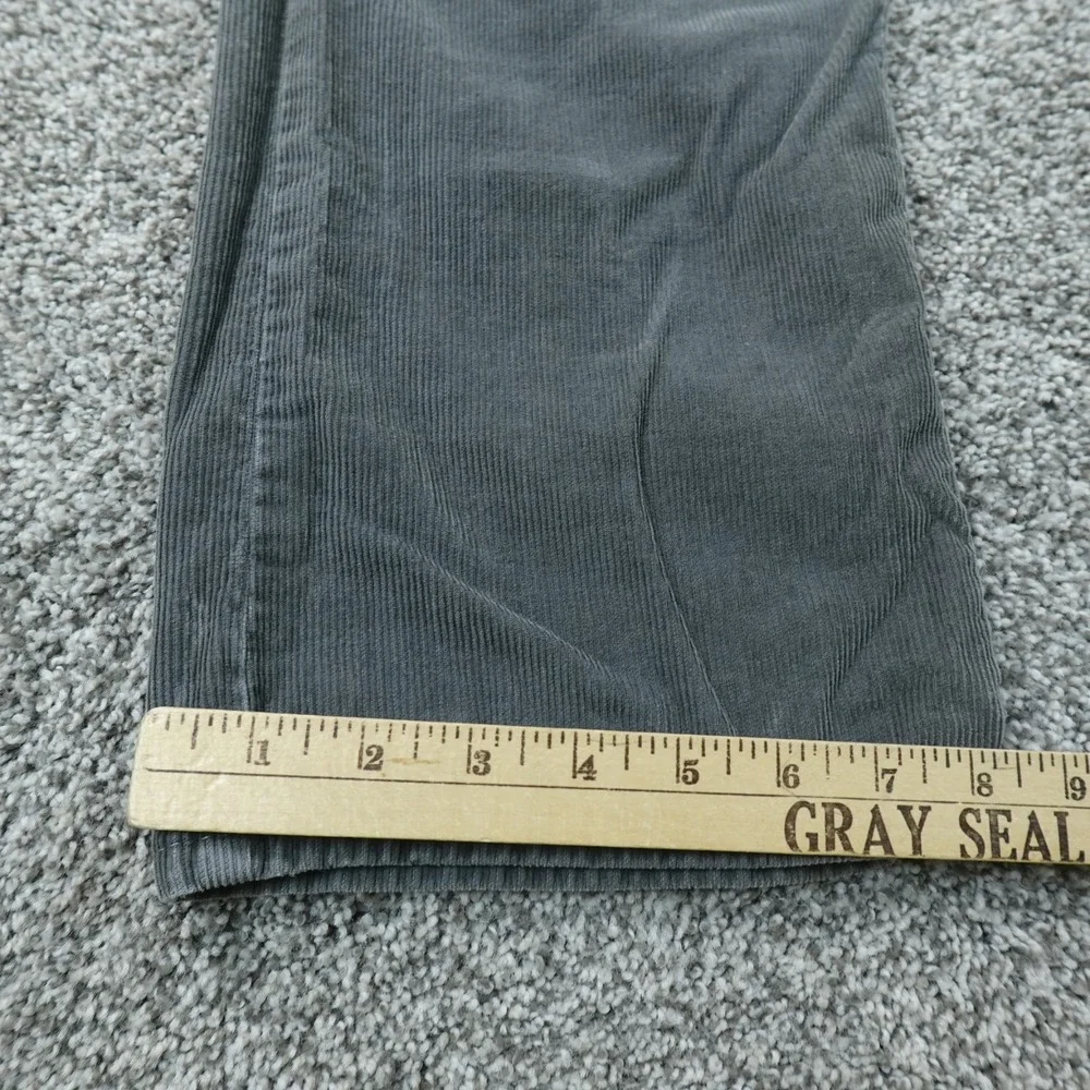 VTG American Eagle Pants Mens 38X32 Gray Corduroy Straight Chino 5 Pocket Y2K